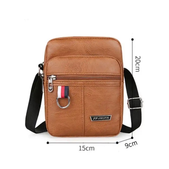 Men’s Leather Crossbody Sling Bag - Picture 3 of 3